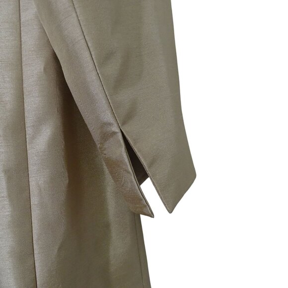 Vintage Le Suit 2 pc Gold Dress and Open Front Jacket Formal Women Size 12 FLAW - Picture 4 of 12